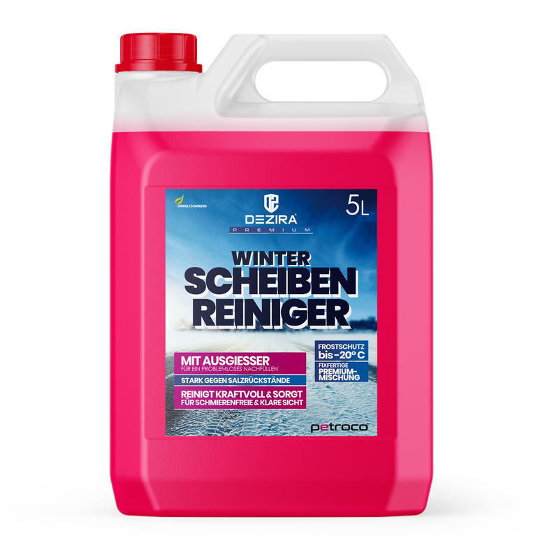 DEZIRA Premium Winter-Scheibenreiniger -20°C im 5-Liter Kanister - (33 x 1 Palette / LKW-Ladung)